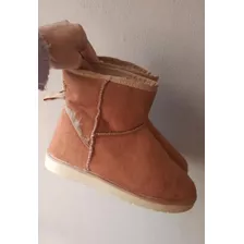 Botas Pantubotas Baja Recta Lisa Corderito Mujer 35 Al 42