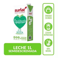 Leche Semi Descremada Natural Surlat 1 Lt X 12 Unidades