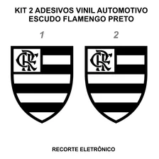 Kit 2 Adesivos Vinil Refletivo Carro Flamengo Crf Futebol