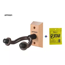 Ammoon Gh-01 Colgador De Guitarra De Madera Soporte De Pared