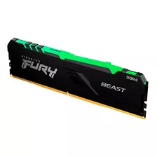 Memória Kingston Fury Beast Rgb 8gb 2666mhz Ddr4 Cl16 Preto