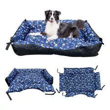 Colchão Cachorro Grande 90x60 Antifriagem Lavável 24h Cor Azul