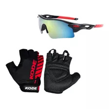 Kit Luvas Ciclismo E Óculos Esporte Segurança