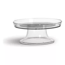 Prato Cristal Doces Salgados Com Pedestal 21cm Borda Alta