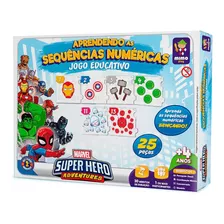 Brinquedo Educativo Sequências Numéricas Heróis Mavel 25 Pç
