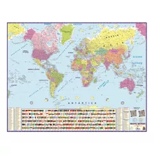 Mapa Mundi Político Escolar Especial Geográfico Atlas Poster Geografia