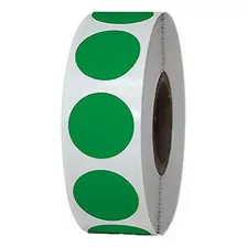 Etiqueta Selo Bolinha Colorida 25mm - Rolo Com 1000 Adesivos Cor Verde