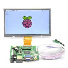 Lcd De 7 Polegadas P/cubieboard E Raspberry Pi Hdmi Vga Av