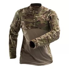 Camiseta Táctica De Camuflaje Militar Para Hombre, Manga Lar