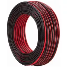 Cable Paralelo Parlante Awg Rollo 90mt 2 X 24h Negro/rojo