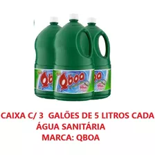 Caixa Com 3 Galões De 5lt Água Sanitária Qboa