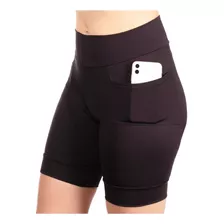 Bermuda Short Preto Feminina Ciclismo Forro Em Gel Mtb