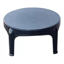 Mesa Ratona Redonda Plastico Skarpo Negra Mascardi 60cm