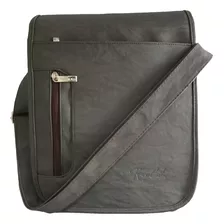 Morral Renzo Gris2, Portalaptop 14puLG (34×27×7), Cuero Pu.