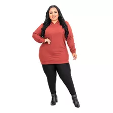 Vestido Plus Size Moda Outono Verão Manga Longa Estiloso