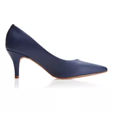 Sapato Scarpin Feminino Cor Azul Marinho Vizzano