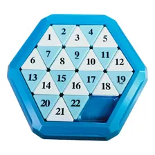 Puzzle 2d Qiyi Klotski Hexagonal Azul Números Rompecabezas