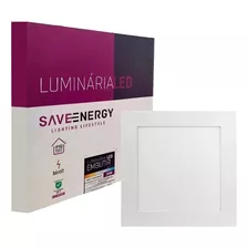 Painel Plafon Led Quadrado 36w Embutir Save Energy