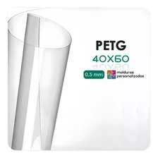 Placa Acrilico Petg Cristal Transparente 0,5mm 40x60 Cm