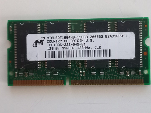 Memoria So-dimm 128mb Pc133 Micron