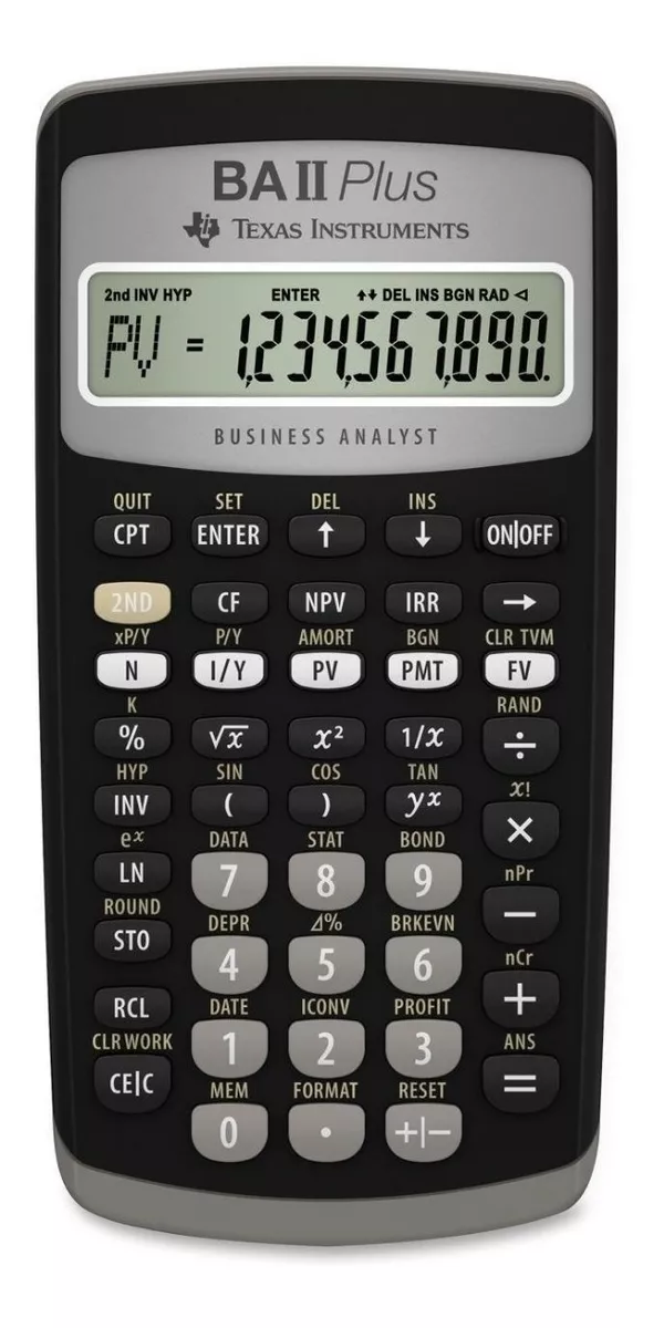 Calculadora Financiera Texas Instruments Baii Plus. Sellada