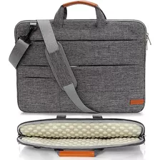 Bolso Porta Notebook 17.3 Pulgadas Con Correa. Gris