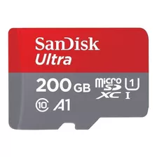 Cartão De Memória Sandisk Sdsquar-200g-gn6ma Ultra Com Adaptador Sd 200gb