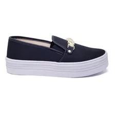 Tênis Feminino Slip On Plataforma Sapatilha Sola Alta K118