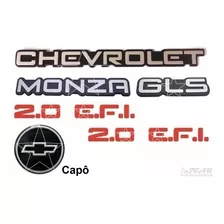 Kit Emblema Chevrolet Monza Gls + Laterais 2.0 Efi - 91 À 95