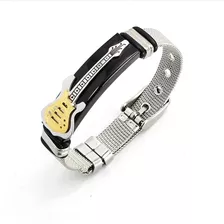 Nueva Pulsera Brazalete Guitarra Malla Inglesa B034 Titanio