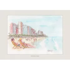 Praia De Iracema - Aquarela De Fortaleza - Lembrança - A4