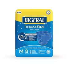 Kit C/5 Pt Fralda Bigfral Noturna P M G Xg Adulto Geriátrica