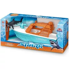 Brinquedo Barco Shark Wave Tubarão Usual Para Piscina