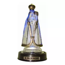 Luminária Nossa Senhora De Nazaré Mãe De Jesus Led Azul 13cm