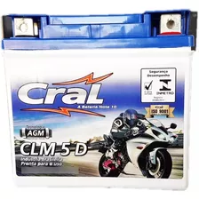 Bateria Cral Moto 5ah Biz C100 Es / Após Ano 2001