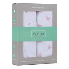 Y Co De Ely. Paquete De 2 Sabanas Para Capazo 100% Algodon