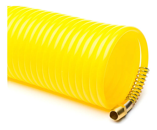 Manguera Espiralada Compresor Wembley 7.5 Mts Reforz Enc 1/4 Cod. 259 Dgm Amarillo