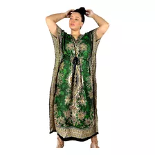 Vestido Kaftan Indiano Longo Estampa Colors Plus Size Cl