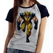 Blusa Baby Look Wolverine Marvel X Men Logan Vingadores Hero