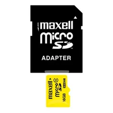 Tarjeta Memoria 16gb Micro Sd Maxell Original + Adaptador Sd