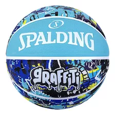 Balon Basquetball Spalding Grafiti Blue Sz7 Color Negro/azul