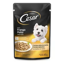 Ração Umida Cesar Frango Marinado Adulto Para Cães 85 G