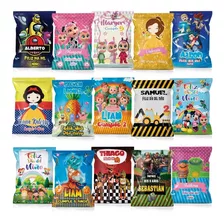 Kit Imprimble Chips Bags Día Del Niño O Cumpleaños Pack2