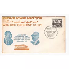 Sobre Israel Visita Presidente Egipto Sadat 1977 Estampillas