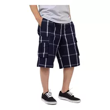 Bermuda Short Largo Para Hombre Cuadros Unitalla Con Resorte