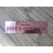 Placa De Porta Em Abs (tipo Escovado) Prata, Rose Ou Dourada