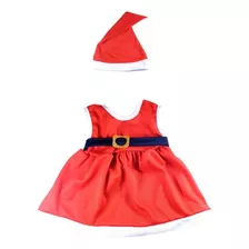 Vestido De Natal + Gorro Menina Bebe Mesversario Fim De Ano