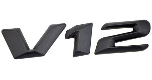 Emblema Mb V12 Biturbo Autoadherible Color Negro Mate Foto 3