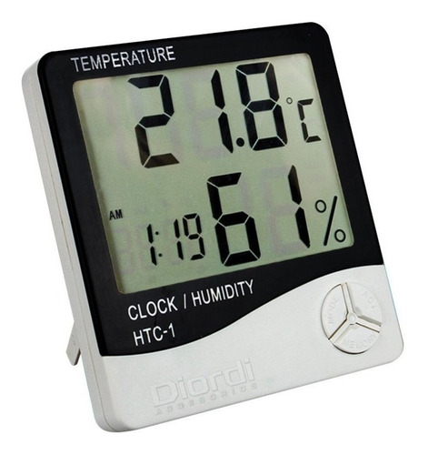 Termometro Ambiente Digital Temperatura Humedad Reloj Alarma