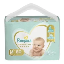 Fraldas Pampers Premium Care M 80 Unidades 